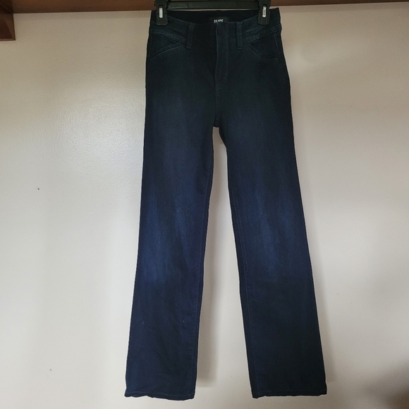 Paige Blake High-Rise Straight Leg Stunner Luxe Coating jeans Size 26 - Picture 5 of 16